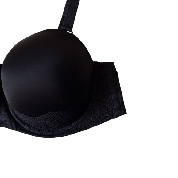 Torrid Curve Bombshell Everyday Strapless Push-Up Bra Size 46C New Black Lace - Picture 9 of 16